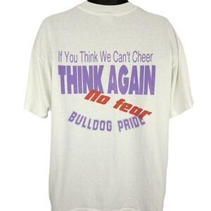 Baker City Bulldogs Cheerleaders T Shirt Vintage 90s Pep Club 50/50 Made In USA